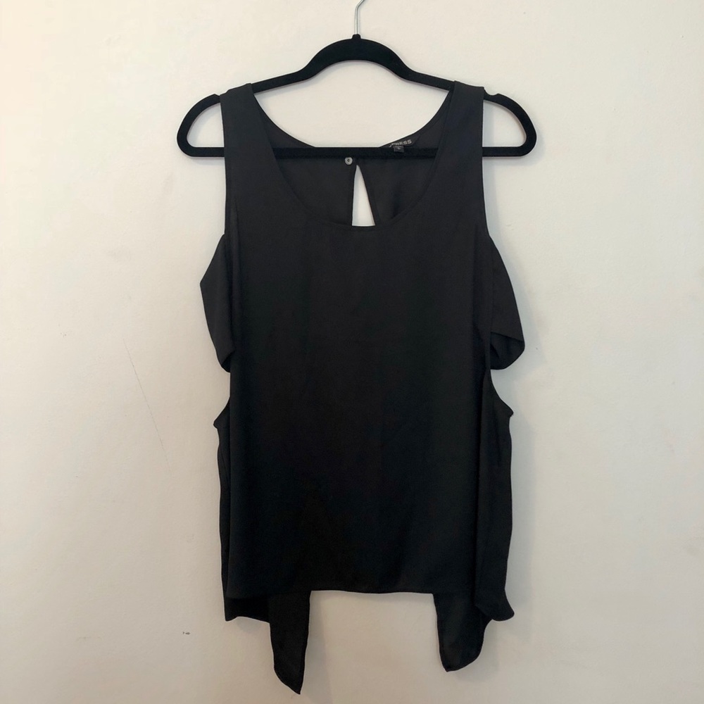 Black Express Tank with Side Cutouts